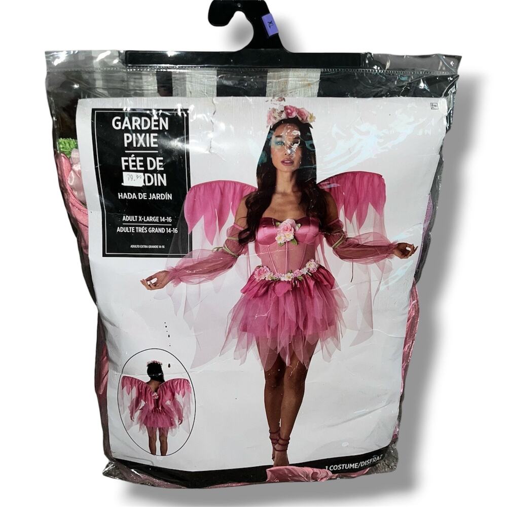 Adult Deluxe Garden Pixie Costume Set – Size XL (14-16)